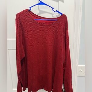 3x J Jill red with black shirt.